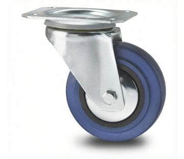 länkhjul, Ø 100 mm, elastiskt gummihjul, 150KG