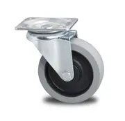 Roulette pivotante, Ø 125mm, élastique, 200KG