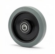 Hjul, Ø 200mm, vulkaniserat grått elastiskt gummidäck 400KG