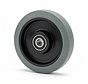 Roda, Ø 200mm, pneu de borracha elástica cinzenta vulcanizada 400KG