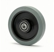 Rueda, Ø 160mm, neumático de caucho elástico gris vulcanizado, 350KG
