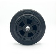 Koło, Ø 125 mm, gumowe, czarne, 130 kg