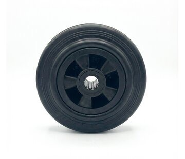 Rad, Ø 125mm, Gummi, schwarz, 130KG