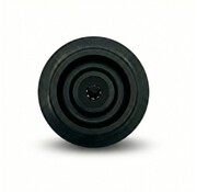 Rueda, Ø 100mm, goma, negra, 80KG