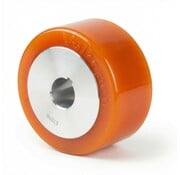 Roda motriz Vulkollan® Covestro, piso em ferro fundido, Ø 125x65mm, 675KG