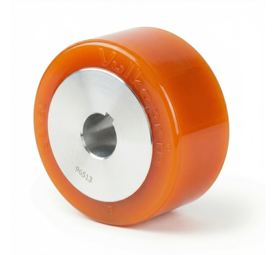 Roue motrice robuste en fonte Vulkollan® Covestro, alésage H7, Ø roue 125 mm, 300 kg