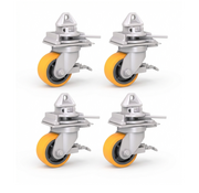 Shipping container castor wheel set for 4000 dynamic at 4 kph -5400 static kg load capacity