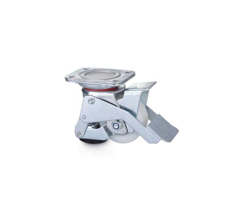 Fußbediente Heberolle mit 80x40mm Nylonrad, Tragkraft 350KG - Einfache Handhabung mit Fußpedal