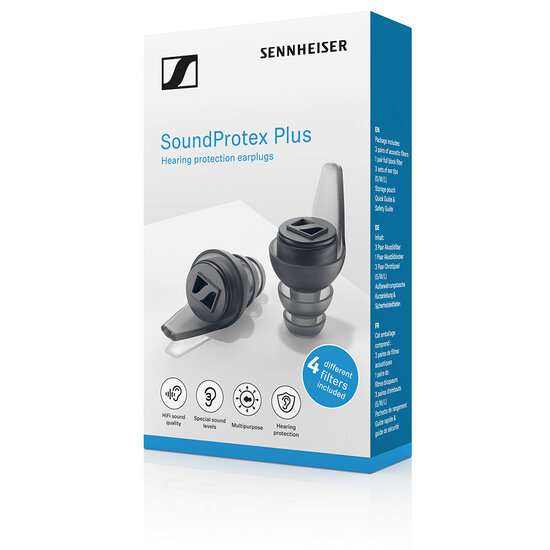 Protections Auditives Sennheiser SoundProtex - Filtres Interchangeables - Son Haute Fidélité - Confort Max