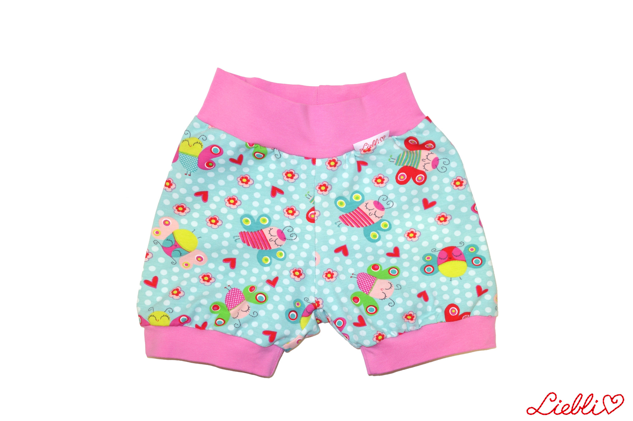 Bunter Short, Schmetterlinge auf mint