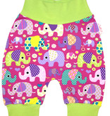 Babyhose / Pumphose Elefanten auf lila Gr. 56, 62, 68