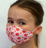 Kindermaske, Kinder Mundschutz, Mund-Nasen-Maske  Apfel rosa