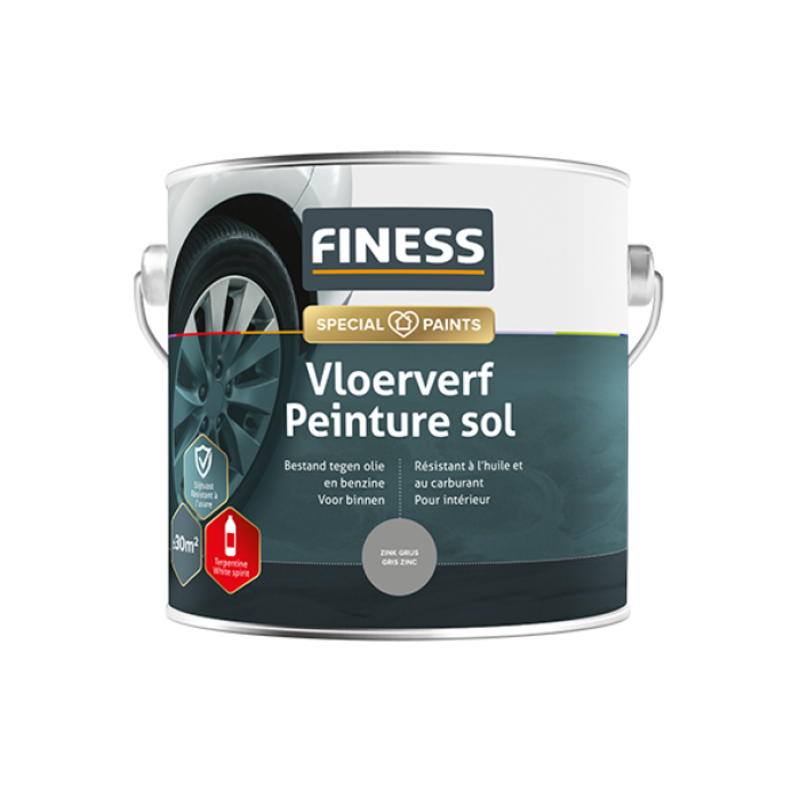 Finess Finess Vloerverf Zinkgrijs 2.5 L