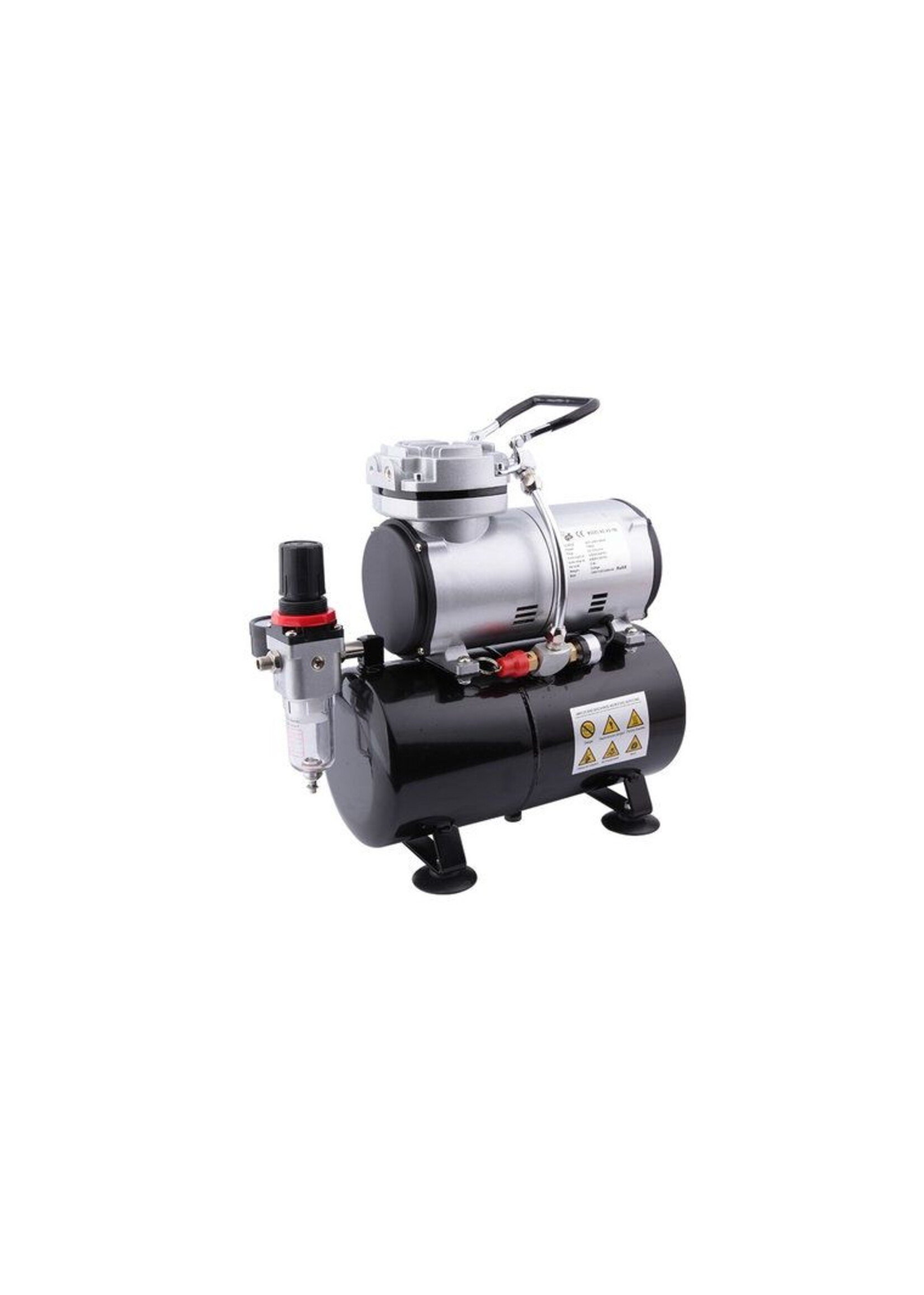 Airbrush mini compressor met luchttank