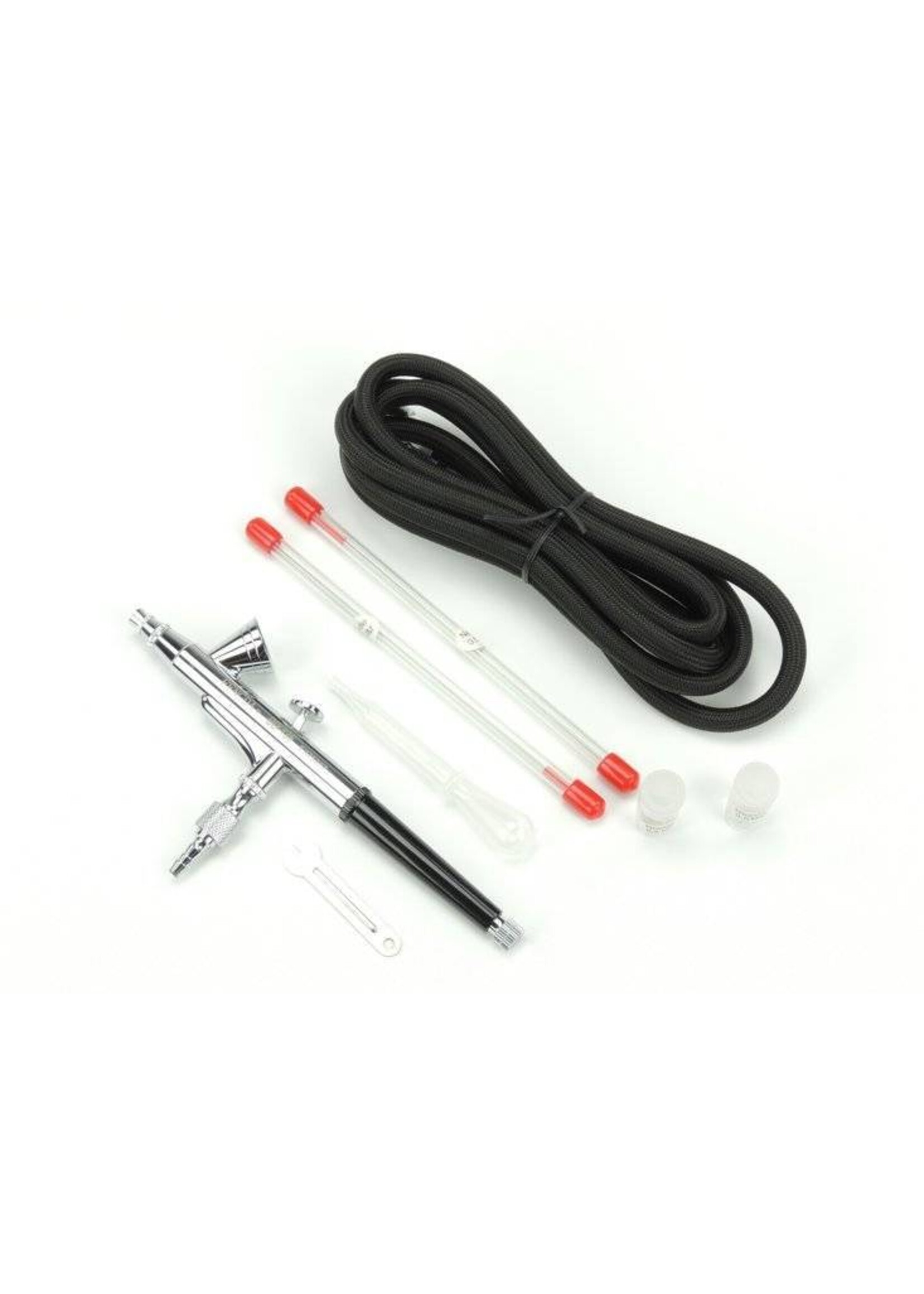 Airbrush gun 5ml with 0,2 - 0,3 and 0,5mm needle/nozzle and hose