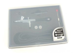 Airbrush Spritzpistole 5ml mit Nadel/Düse 0,2 - 0,3 und 0,5mm und Schlauch y