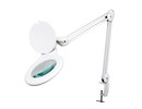 LED DESK LAMP WITH MAGNIFYING GLASS - DAYLIGHT - 5 DIOPTRE- 4 W - 48 LEDS - WHITE