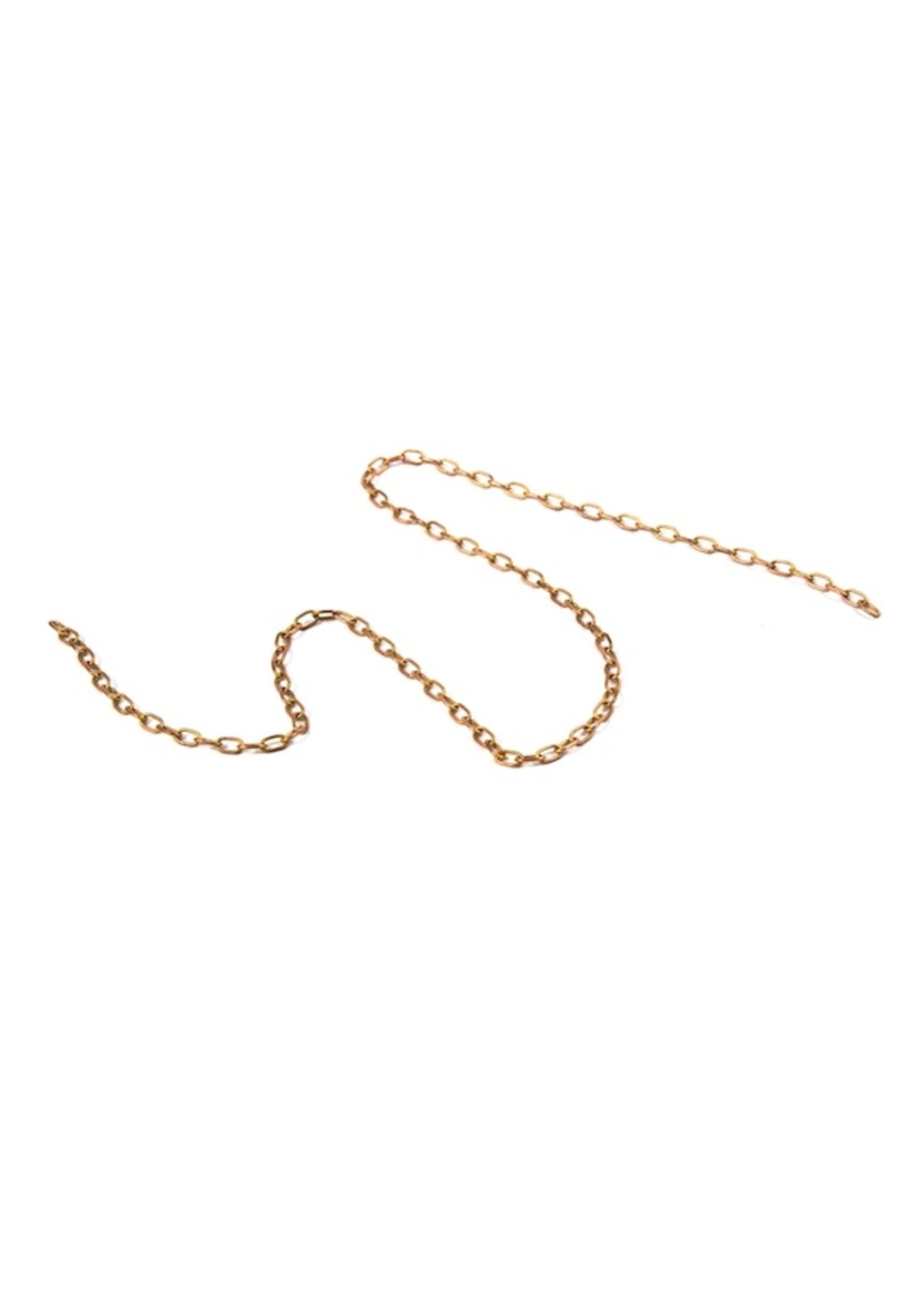 Fijne messing Ketting 2.0mmx1.2mm Lengte: 30 cm