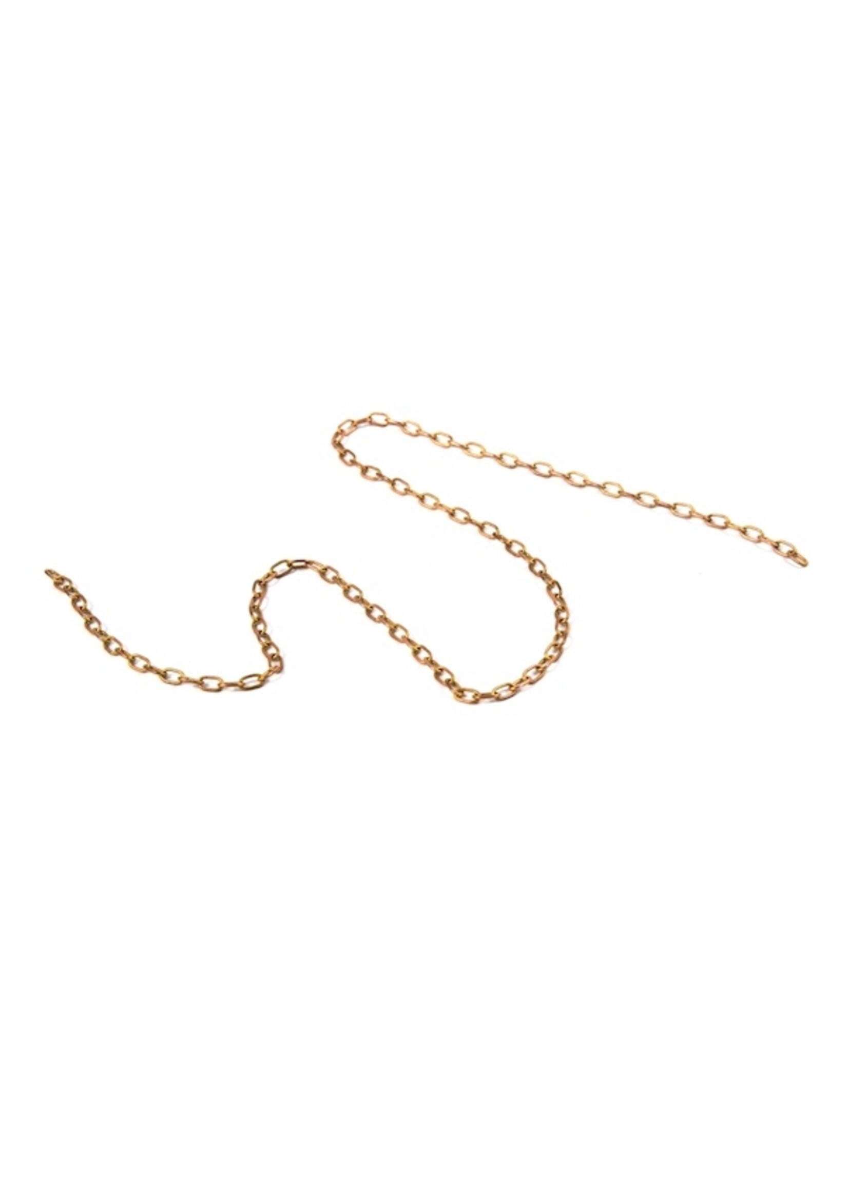 Medium messing Ketting 2.9mmx2.4mm Lengte: 30 cm