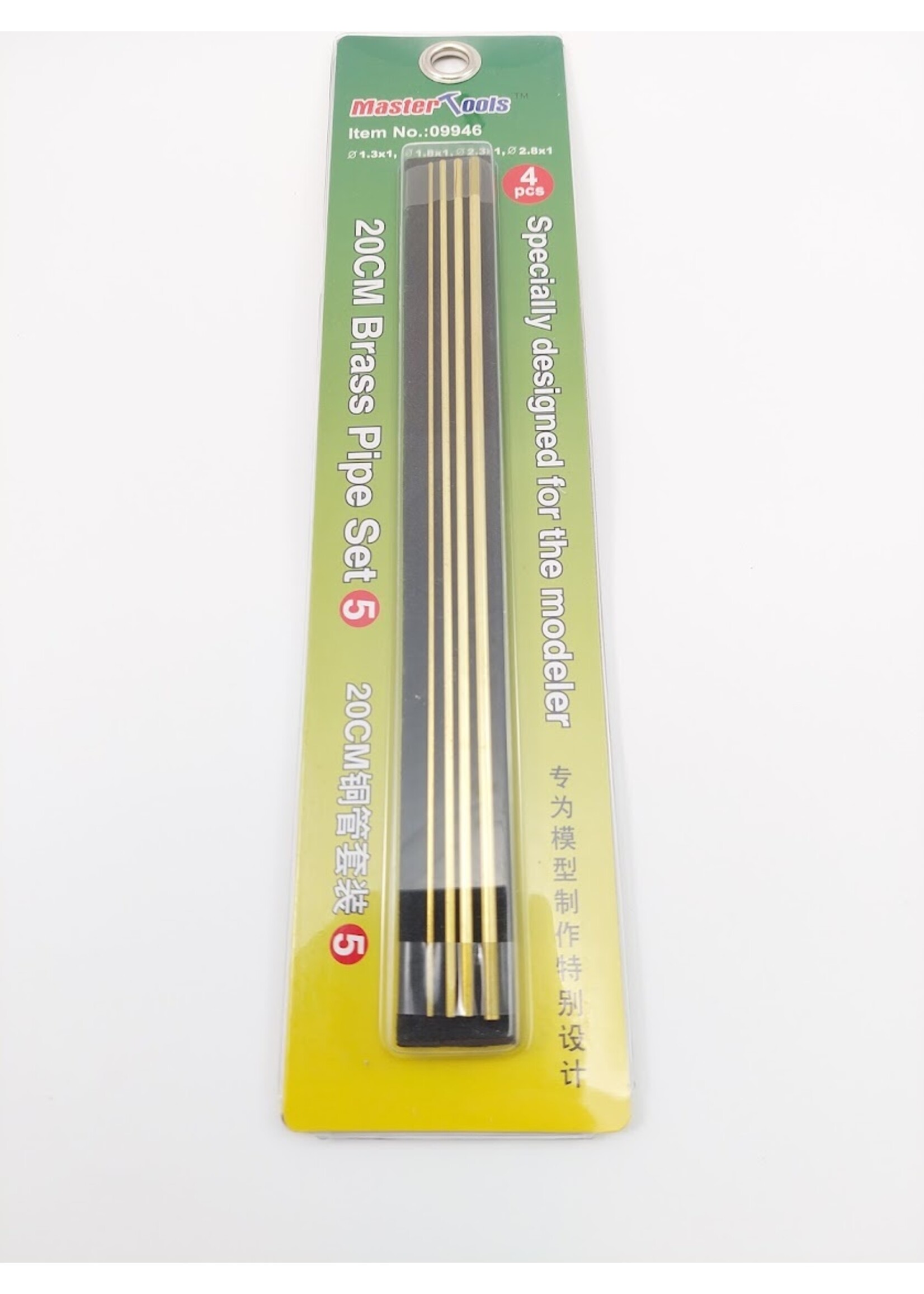 Brass tubes - Set 5 Slide Fit - 1.3mm/1.8mm/2.3mm/2.8mm