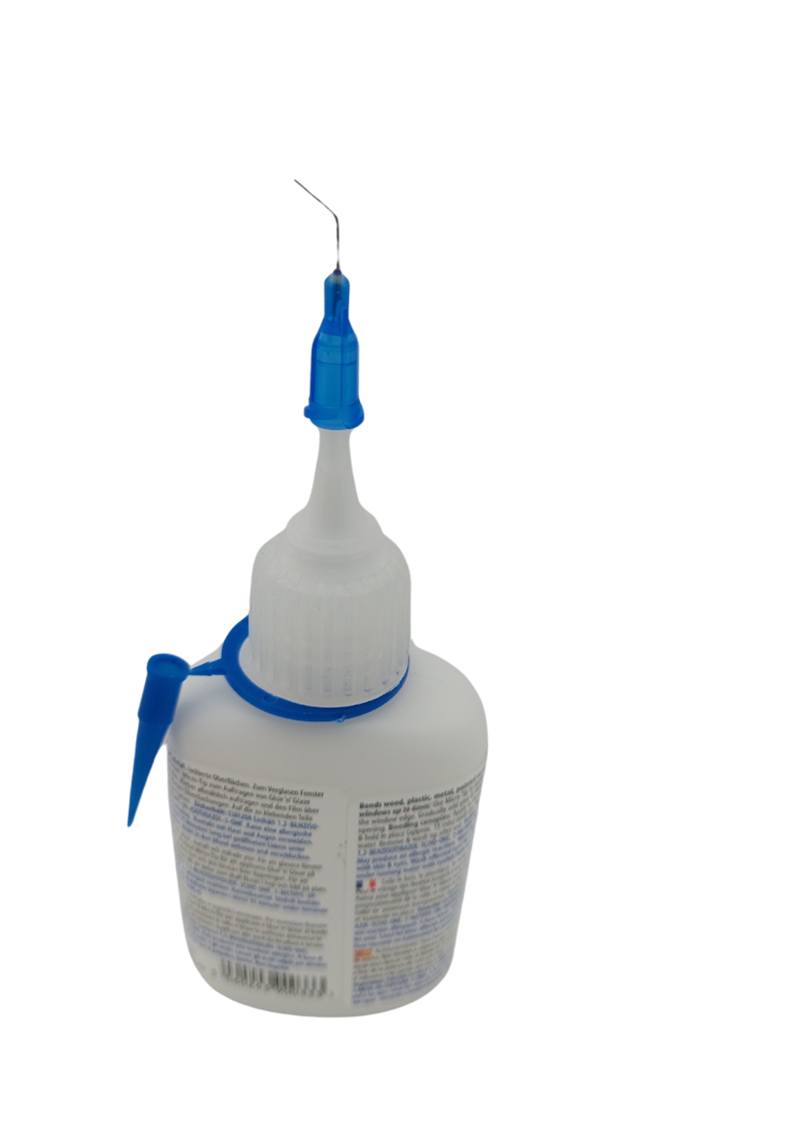 Lijm/vloeistof applicator met metalen buisje - gebogen