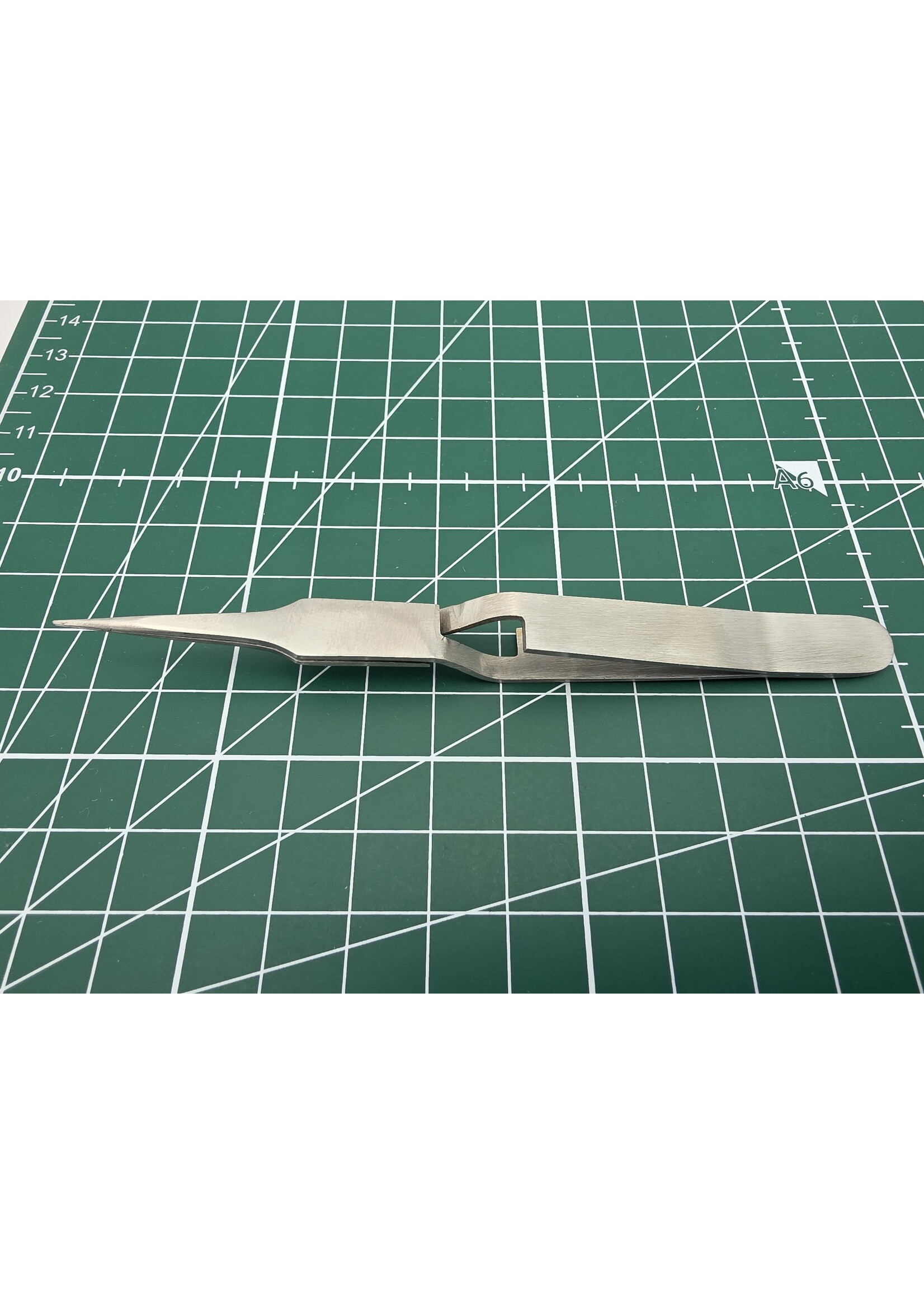 Cross Tweezer straight narrow Tips - Stainless Steel