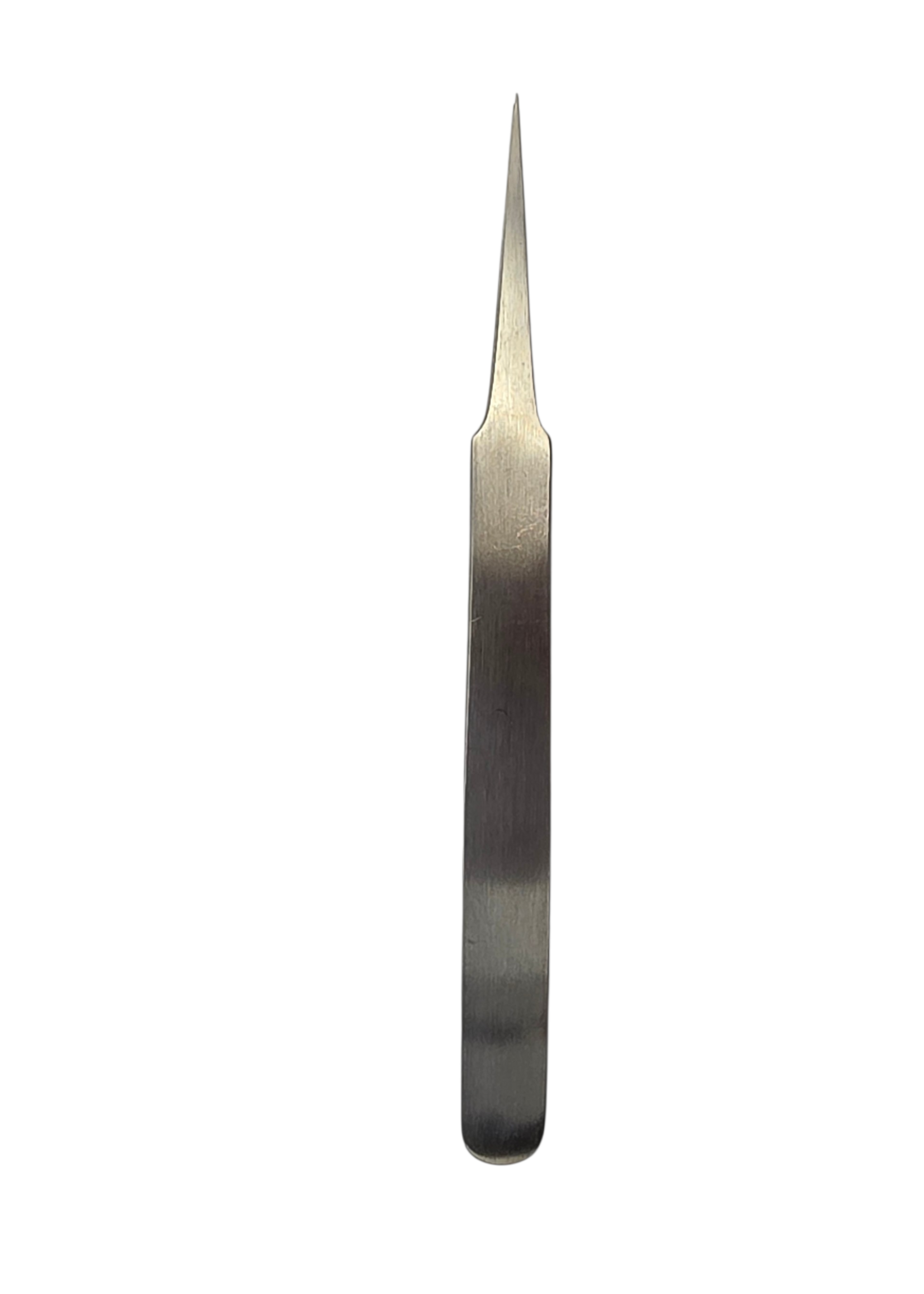 Antimagnetic stainless steel straight tweezers 120 mm with fine smooth tip