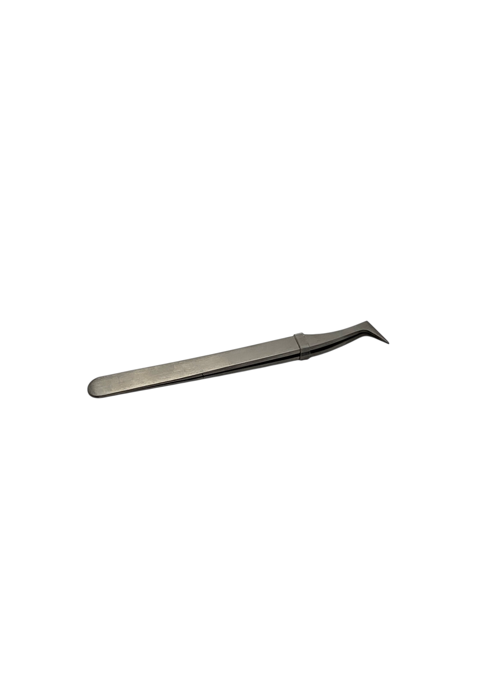Antimagnetische Edelstahl Pinzette 90° Winkel 120 mm mit feiner glatter Spitze