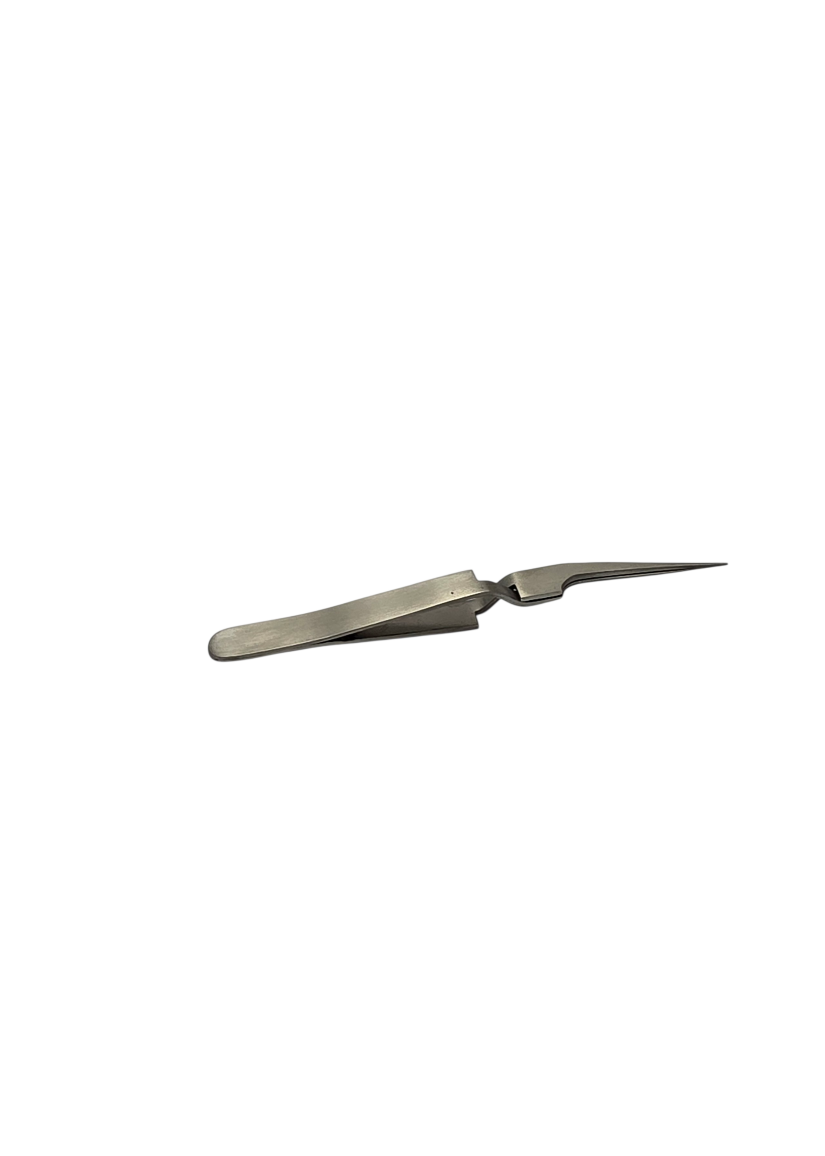 Kreuzpinzette Antimagnetisch Edelstahl schräg 120 mm mit schmaler glatter Spitze