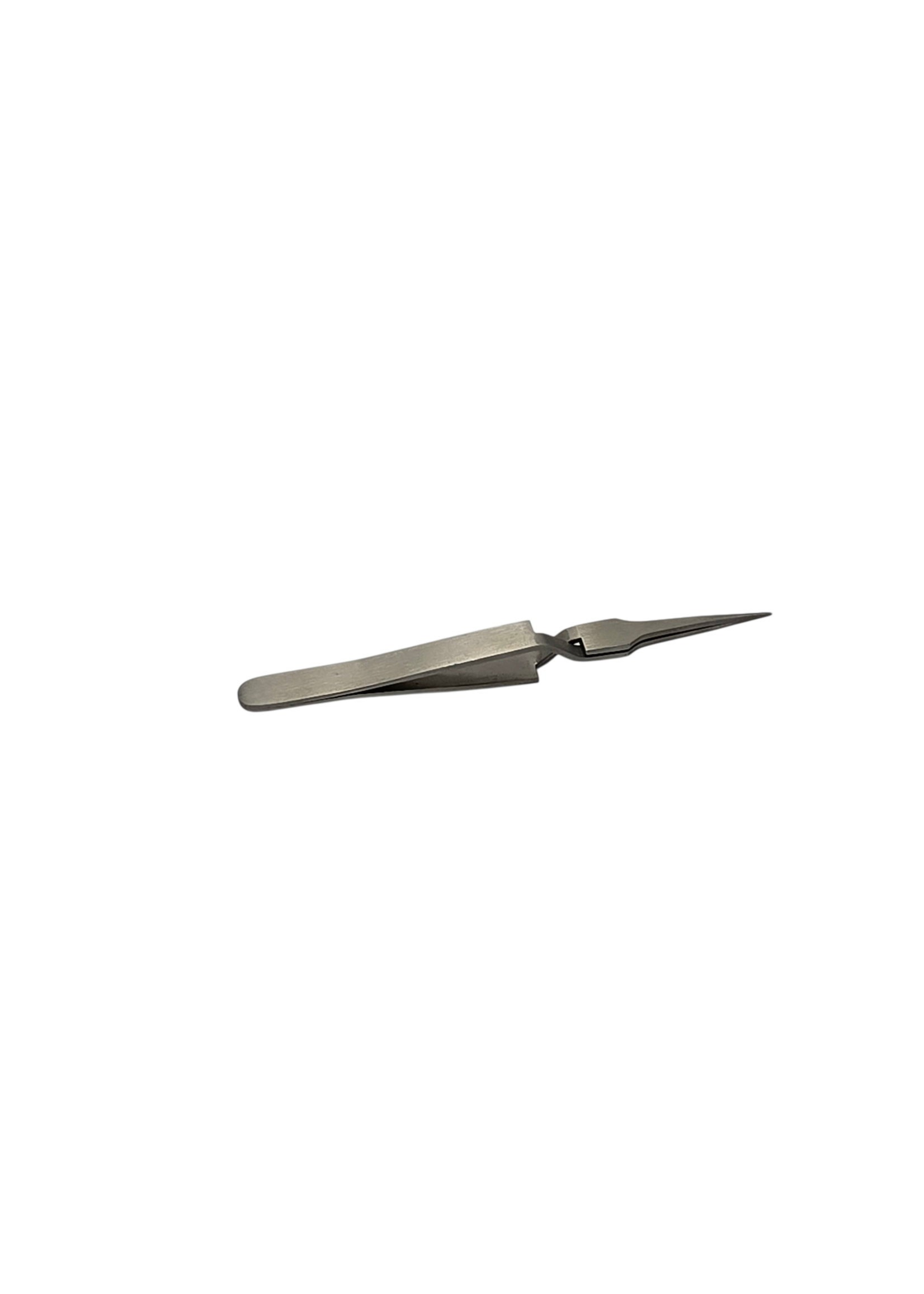 Kreuzpinzette antimagnetisch Edelstahl gerade 120 mm mit feiner glatter nicht abgerundeter Spitze