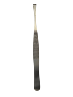 Antimagnetische Edelstahl Pinzette gerade 120 mm mit breiter flacher Spitze