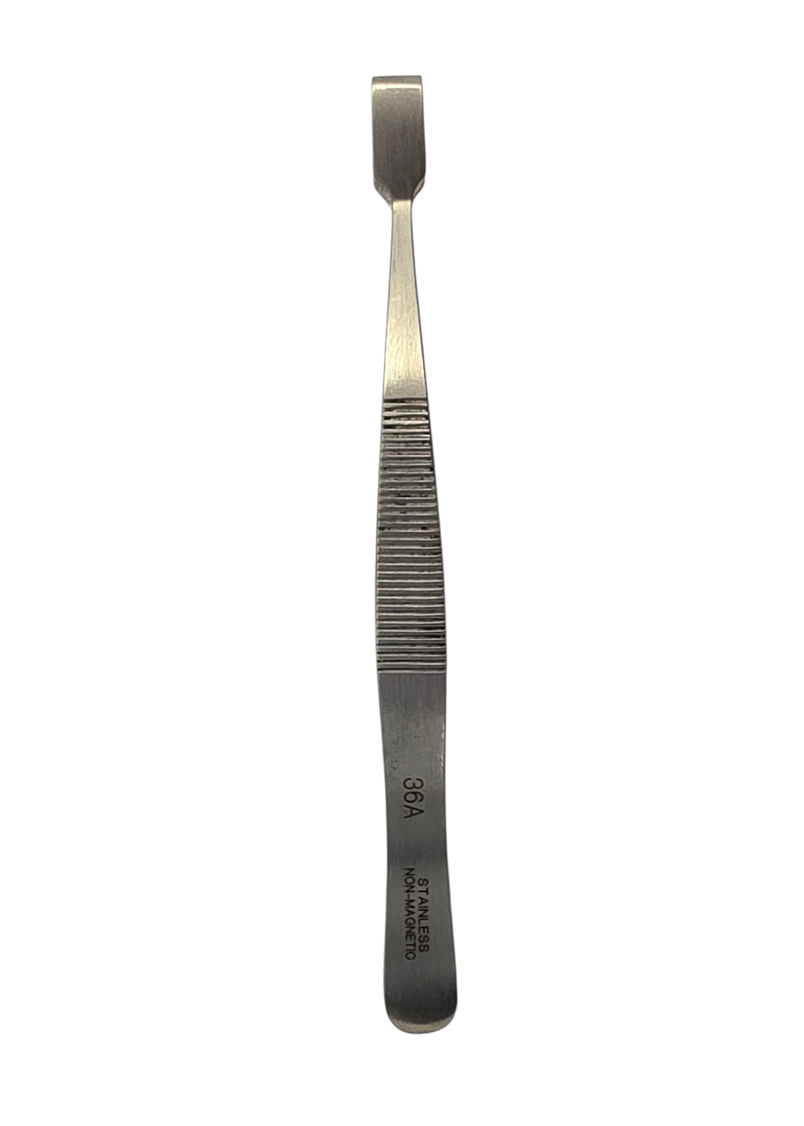 Pincet RVS antimagnetisch recht 120 mm met brede vlakke punt onder lichte hoek