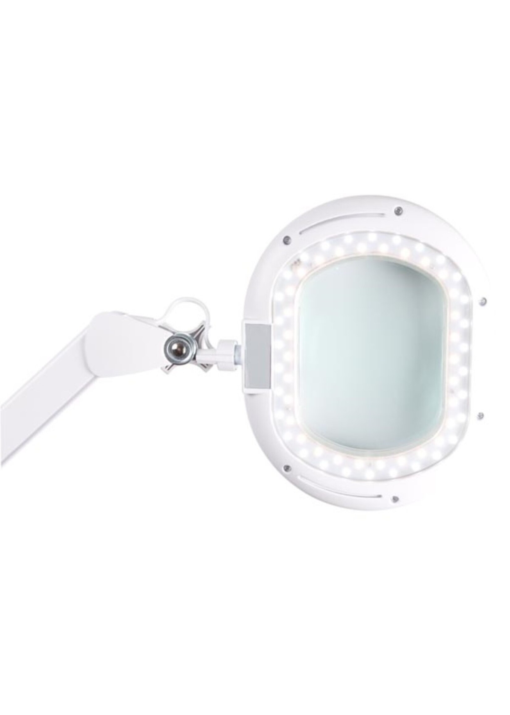 LED DESK LAMP WITH MAGNIFYING GLASS - DAYLIGHT/WARMLIGHT - DIMMABLE - 5 DIOPTRE- 10 W - 60 LEDS - WHITE