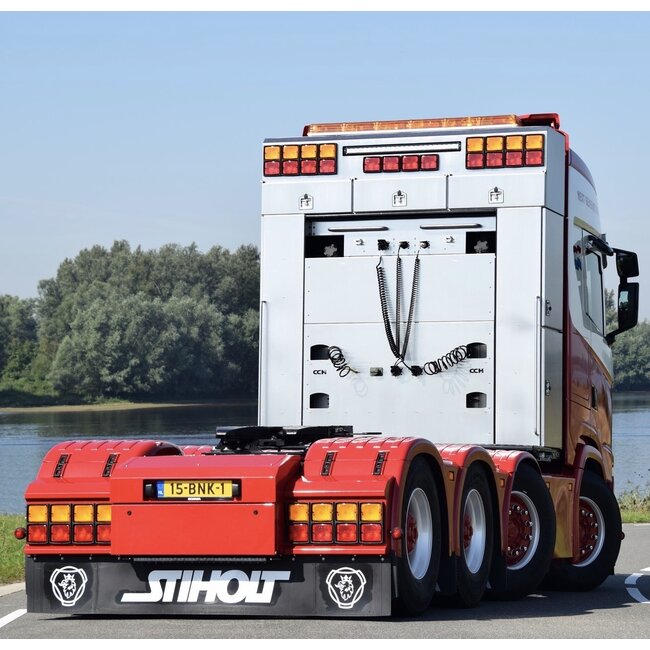 Ramp med orange roterande varningsljus i olika storlekar