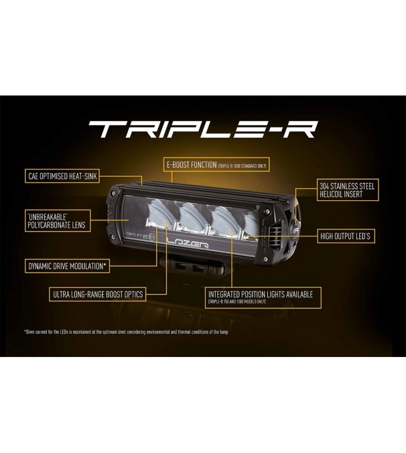 Lazer Triple-R 750 zwart met positielicht 230mm