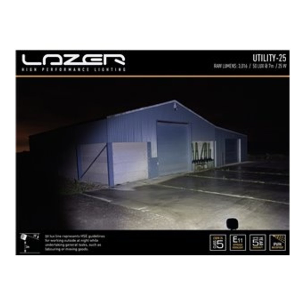 Lazer Lazer Utility-25 LED-arbejdslampe med 5 års garanti!