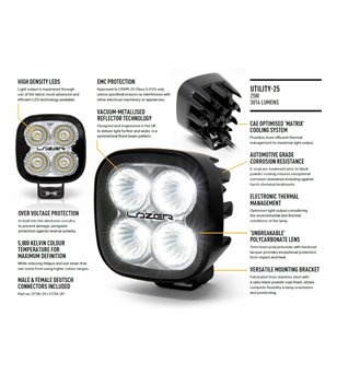 Lazer Utility-25 Led werklamp met 5 jaar garantie!