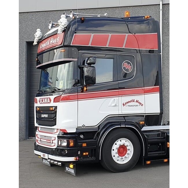 Stainless steel sun visor Scania 4-series / R-series