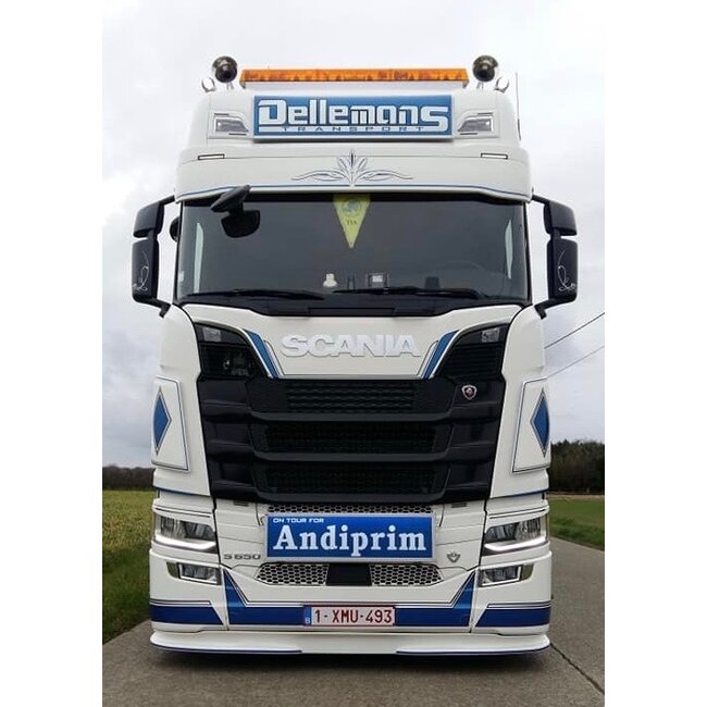 Ramp med orange roterande varningsljus i olika storlekar