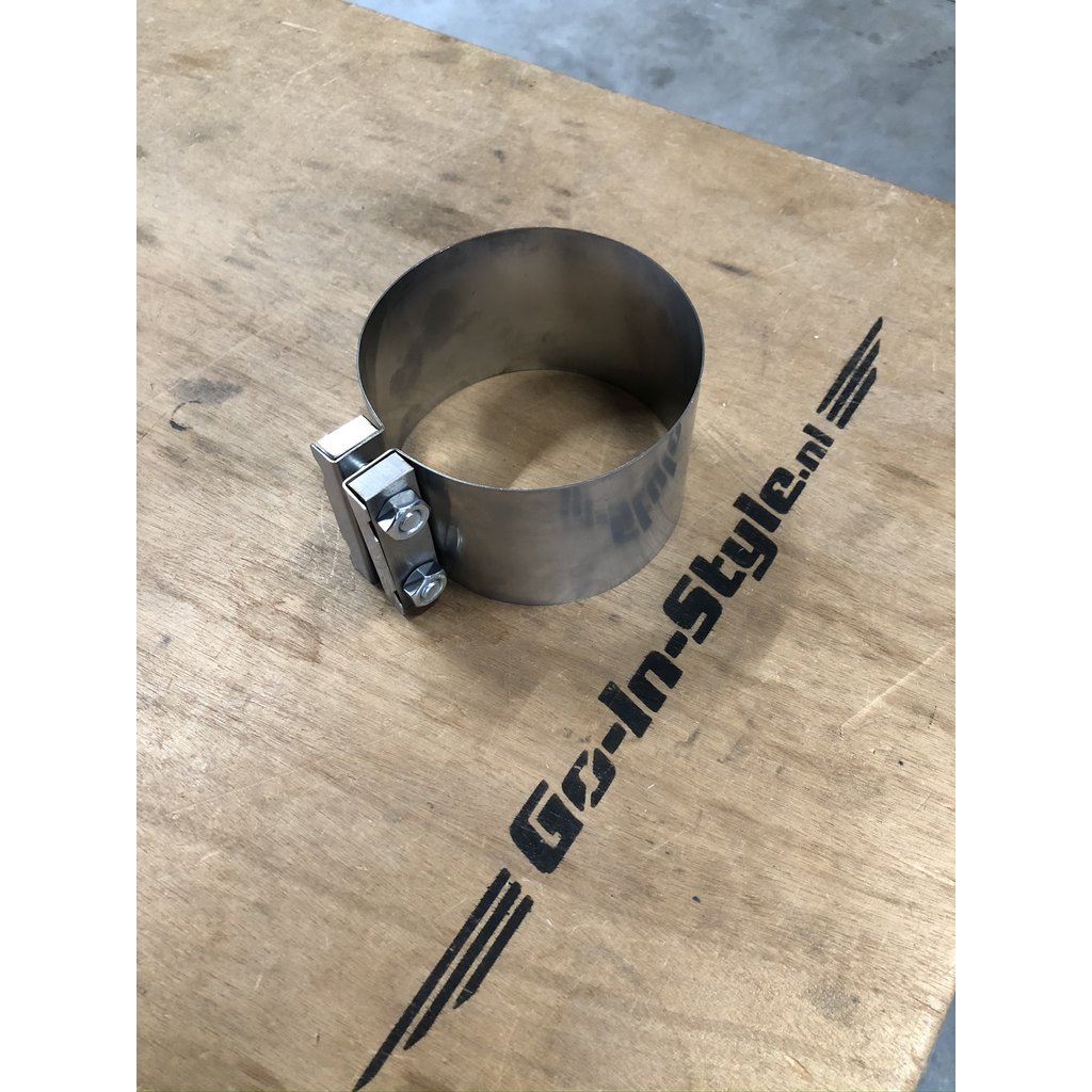 Universeel Stainless exhaust clamp 114 or 129mm