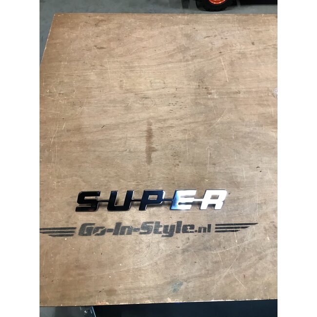 Scania SUPER-emblem, polyester eller rostfritt stål