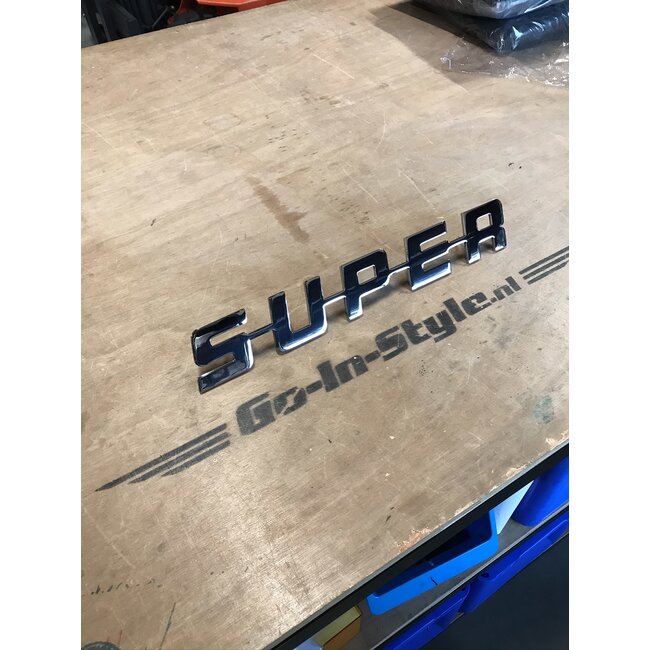 Scania SUPER-emblem, polyester eller rostfritt stål