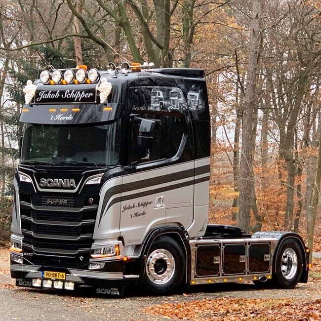Scania SUPER embleem polyester of RVS