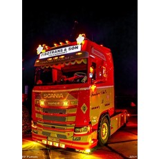 Scania Feu de visière d'origine Scania série 4/R en orange et blanc, LED et ampoule