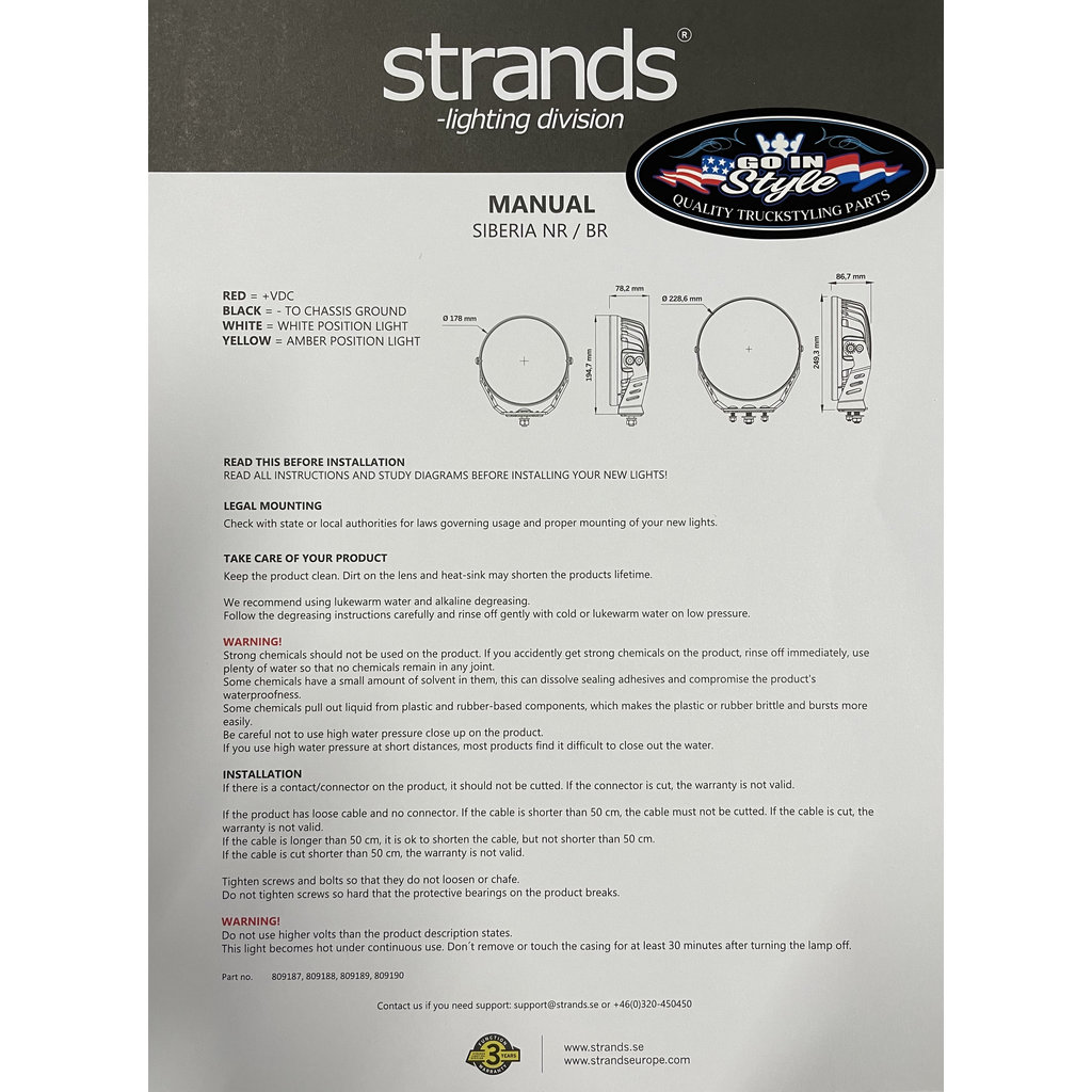 STRANDS Siberia Night Ranger 7 - LED Fernscheinwerfer mit Zulassung für  PKW & LKW - Ullstein Concepts GmbH