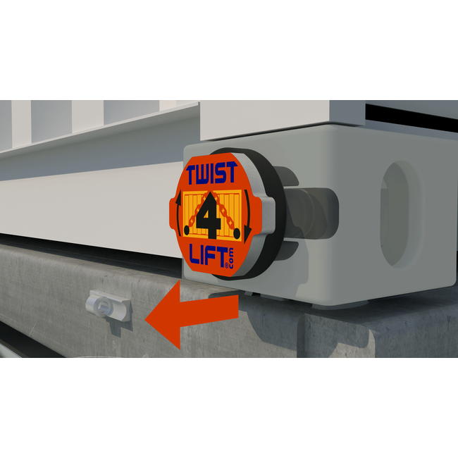 Twist4Lift-säkerhetskrokar för containerlyft