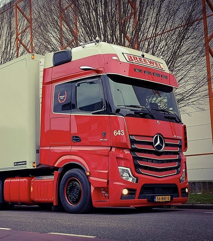 Visière basse Fox Parts pour Mercedes Actros avec 4 feux Lazer Tripple R750