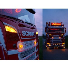 Scania LED-positionsljus + stroboskop för Scanias grillmonterade varselljus, Scania R/S NG