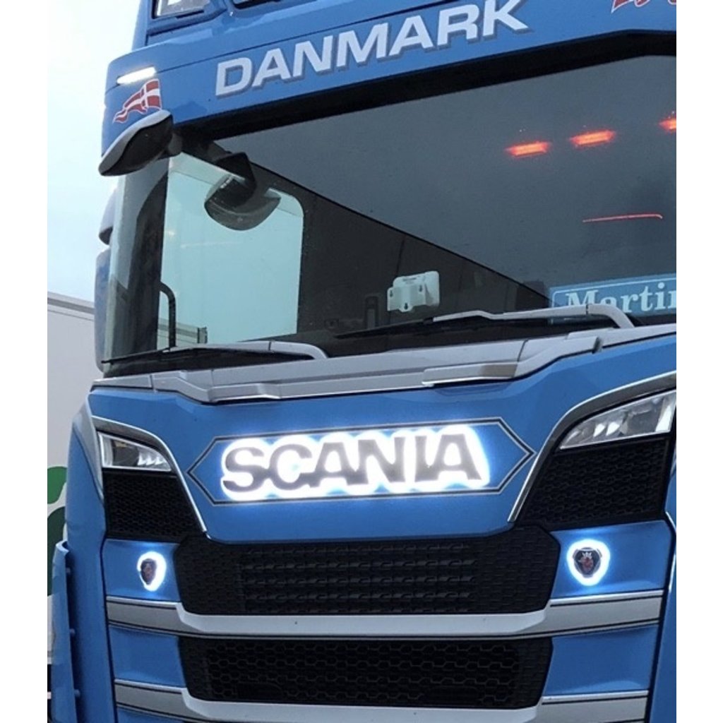 Scania Scanias originallogga, gripen, med LED