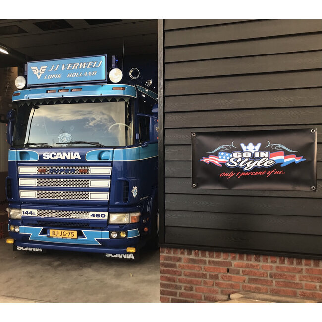 GIS-butiksbanderoll, 100 x 50 cm